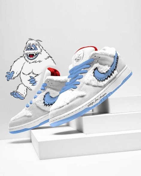 Men's Dunk Low White/Blue Shoes 0488